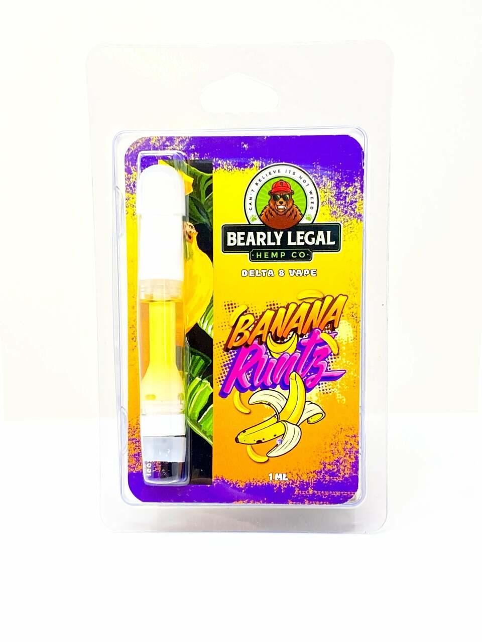 Bearly Legal - Delta 8 THC Banana Runtz Vape Carts 1ml | Barely Legal Delta-8 Carts | CBD Direct Solutions