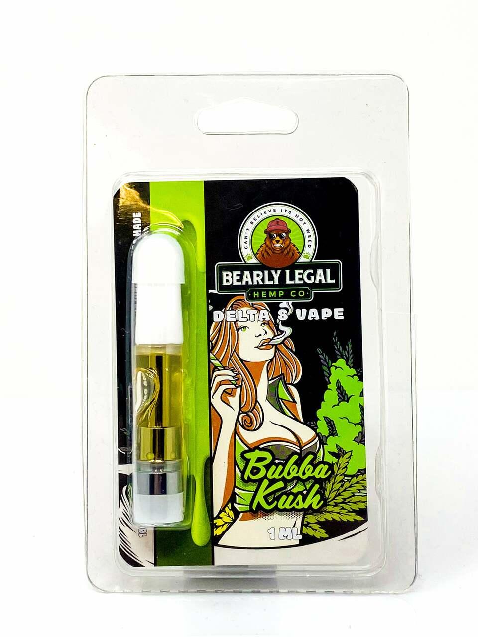Bearly Legal - Delta 8 THC Bubba Kush Vape Carts 1ml | Barely Legal Delta-8 Carts | CBD Direct Solutions