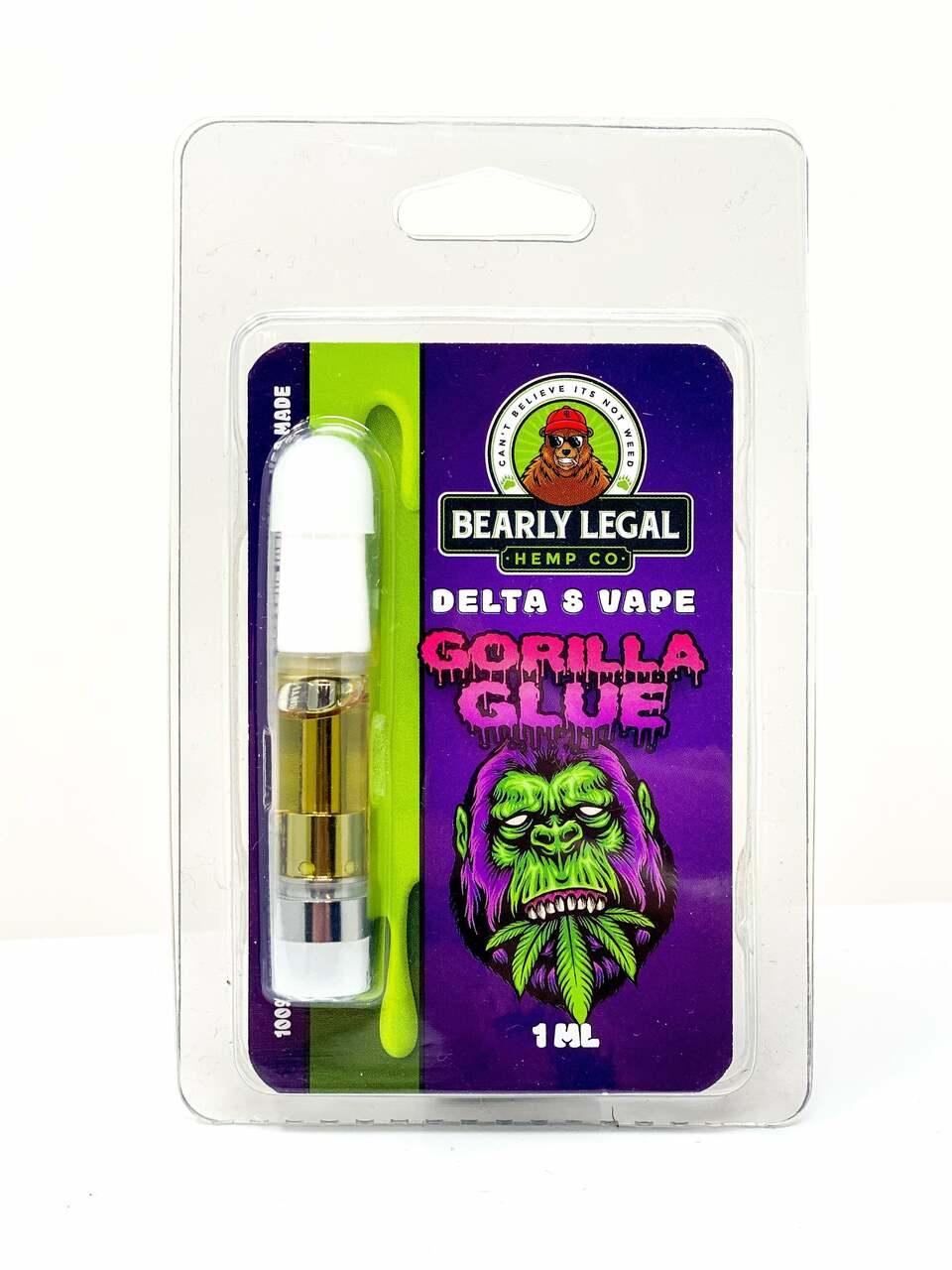 Bearly Legal - Delta 8 THC Gorilla Glue Vape Carts 1ml | Barely Legal Delta-8 Carts | CBD Direct Solutions