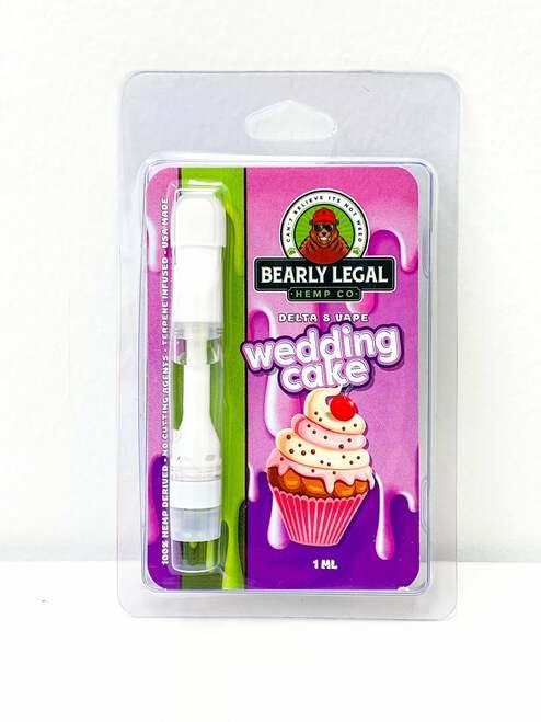 Bearly Legal - Delta 8 THC Wedding Cake Vape Carts 1ml | Barely Legal Delta-8 Carts | CBD Direct Solutions