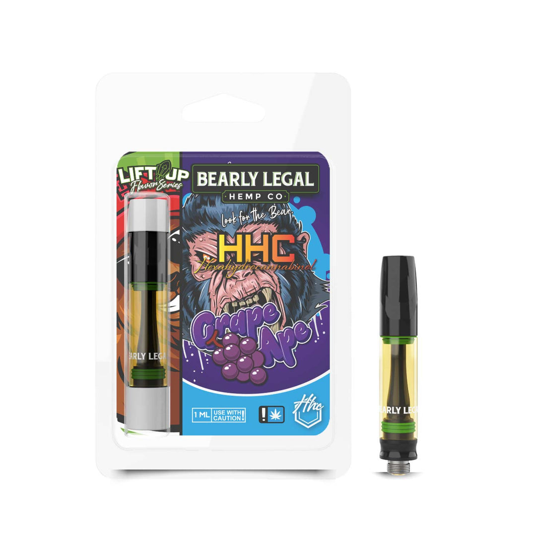 Bearly Legal Grape Ape HHC Vape Carts 1ml | Barely Legal HHC Vape Cartridge | $19.99 HHC Carts | CBD Direct Solutions