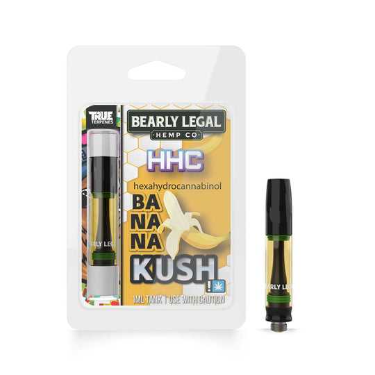 Bearly Legal Banana Kush HHC Vape Carts 1ml | Barely Legal HHC Vape Cartridge | $19.99 HHC Carts | CBD Direct Solutions