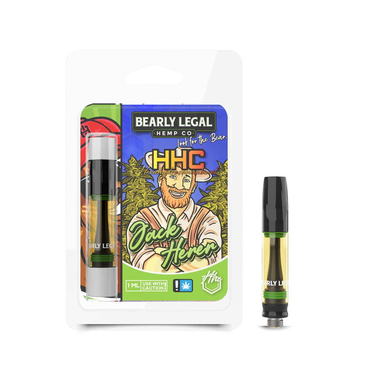 Bearly Legal Jack Herer HHC Vape Carts 1ml | Barely Legal HHC Vape Cartridge | $19.99 HHC Carts | CBD Direct Solutions