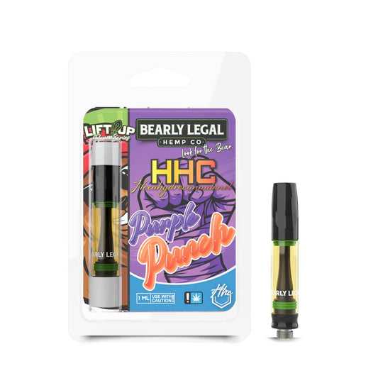 Bearly Legal Purple Punch HHC Vape Carts 1ml | Barely Legal HHC Vape Cartridge | $19.99 HHC Carts | CBD Direct Solutions