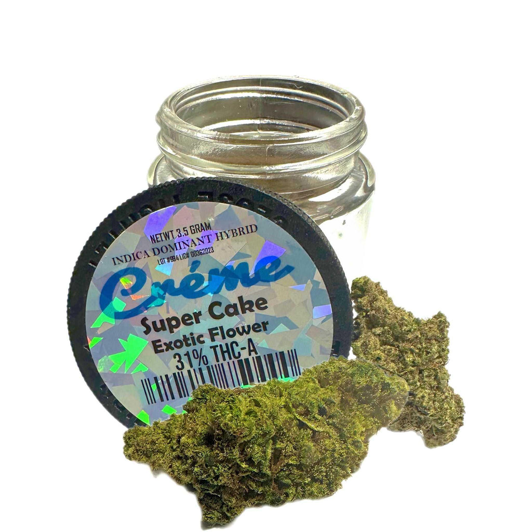 Crème Exotic Super Cake THCA Flower 3.5g/31% | Creme Exotic Indoor THCA Flower | CBD Direct Solutions