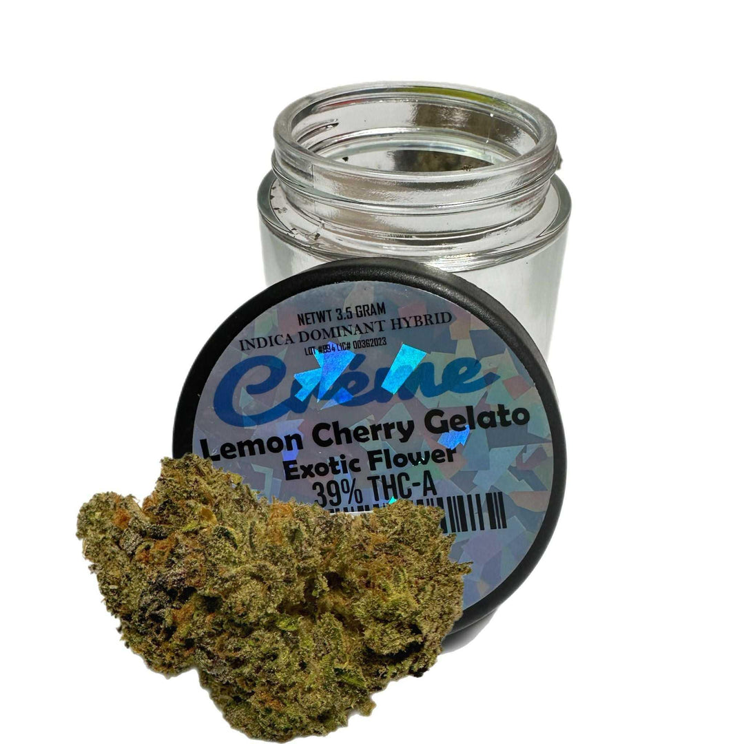 Crème Exotic Lemon Cherry Gelato THCA Flower 3.5g/39% | Creme Exotic Indoor THCA Flower | CBD Direct Solutions