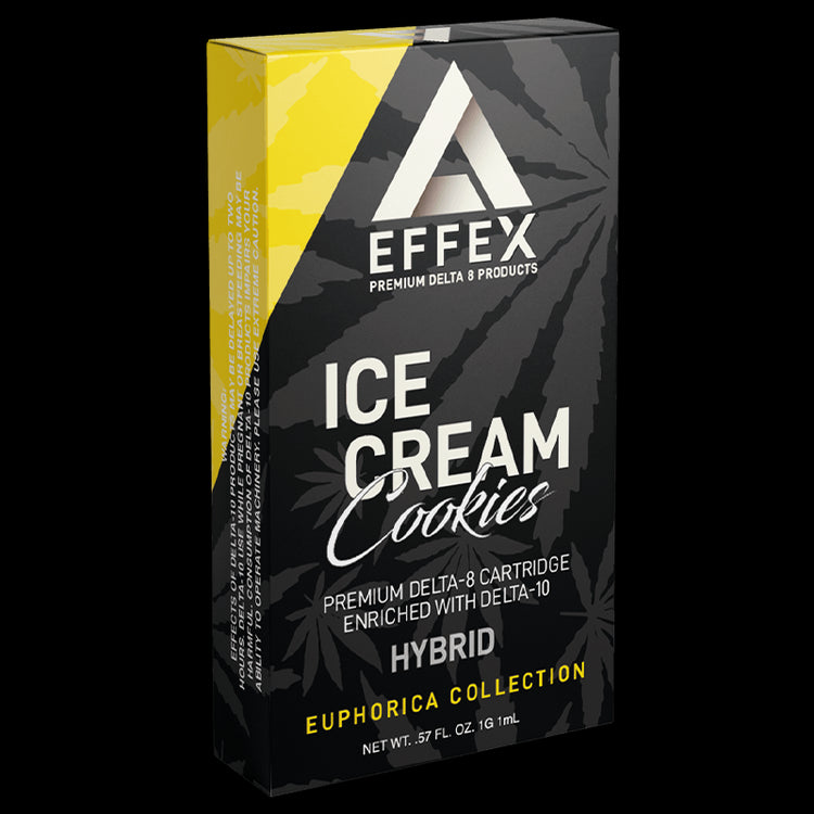 Euphorica Delta-10 THC Ice Cream Cookies Vape Cartridge 1mL | Delta Effex Sativa Delta-10 THC Vape Carts | CBD Direct Solutions