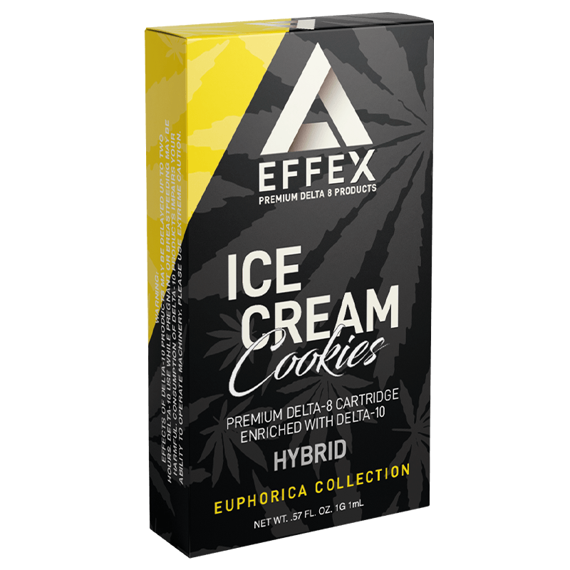 Euphorica Delta-10 THC Ice Cream Cookies Vape Cartridge 1mL | Delta Effex Sativa Delta-10 THC Vape Carts | CBD Direct Solutions