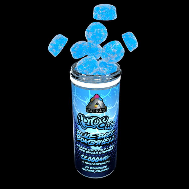 Extrax Adios MF Blue Razz Bombshell Gummies 600 mg apiece/12000 mg per unit | Adios MFer Gummies - Blue Razz Bombshell | Delta Extrax Adios MF Blue Razz Bombshell 20 piece/600mg Gummies | Adios MF Live Sugar Collection Gummies | High Potency Live Sugar THCA+Delta-9 THC+Delta-8+THCP Gummies | CBD Direct Solutions