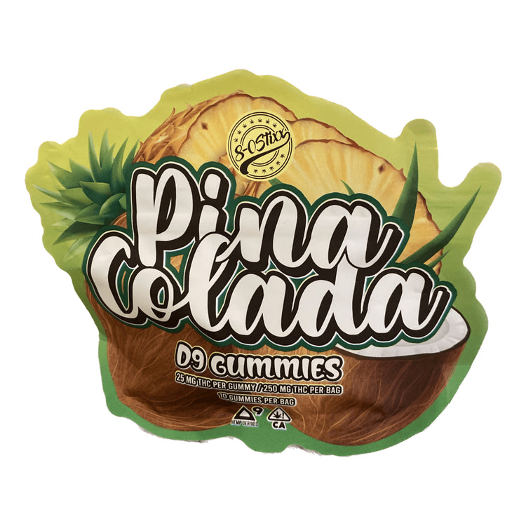 Eight 'O' Stixx Delta-9 THC Pina Colada Edible Gummies 10ct/25mg per gummy | CBD Direct Solutions