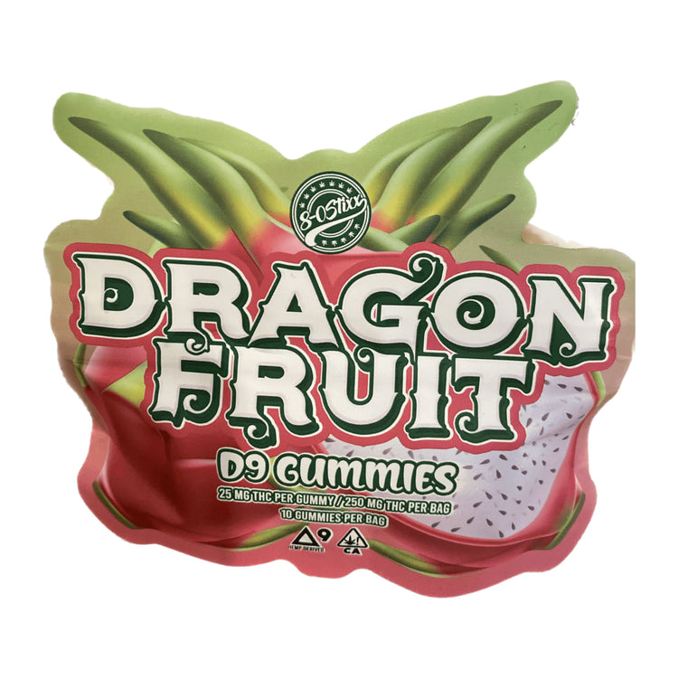 Eight 'O' Stixx Delta-9 THC Dragon Fruit Edible Gummies 10ct/25mg per gummy | CBD Direct Solutions