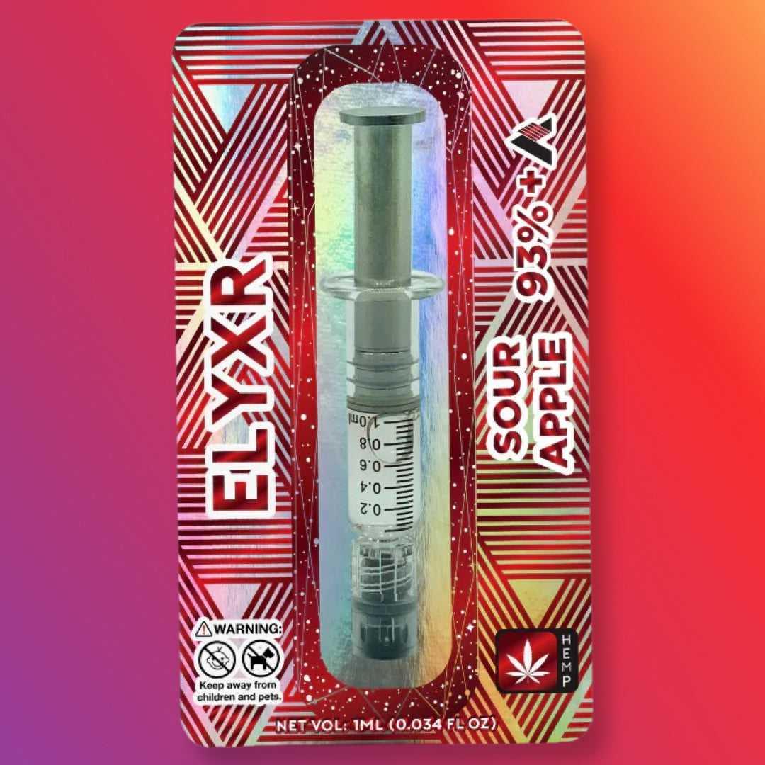 Elyxr Delta-8 THC Sour Apple Distillate Syringes 93%/1ml | Elyxr Delta-8 concentrate syringes | CBD Direct Solutions