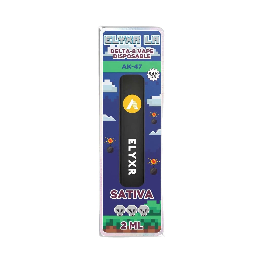 Elyxr Delta-8 THC AK47 Disposable Vape Devices 2000mg | Elyxr Delta-8 Sativa Disposable 2ml/2g (94%) | CBD Direct Solutions