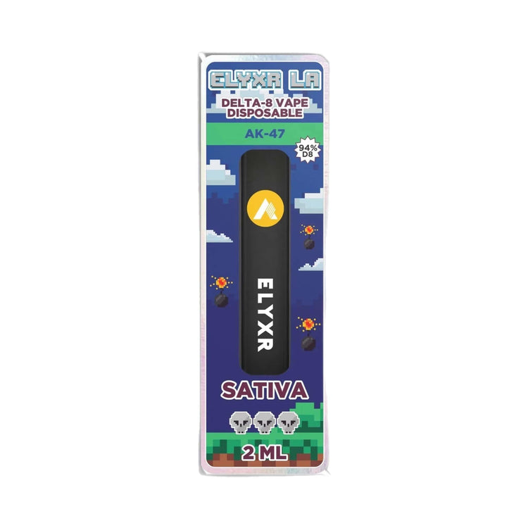 Elyxr Delta-8 THC AK47 Disposable Vape Devices 2000mg | Elyxr Delta-8 Sativa Disposable 2ml/2g (94%) | CBD Direct Solutions