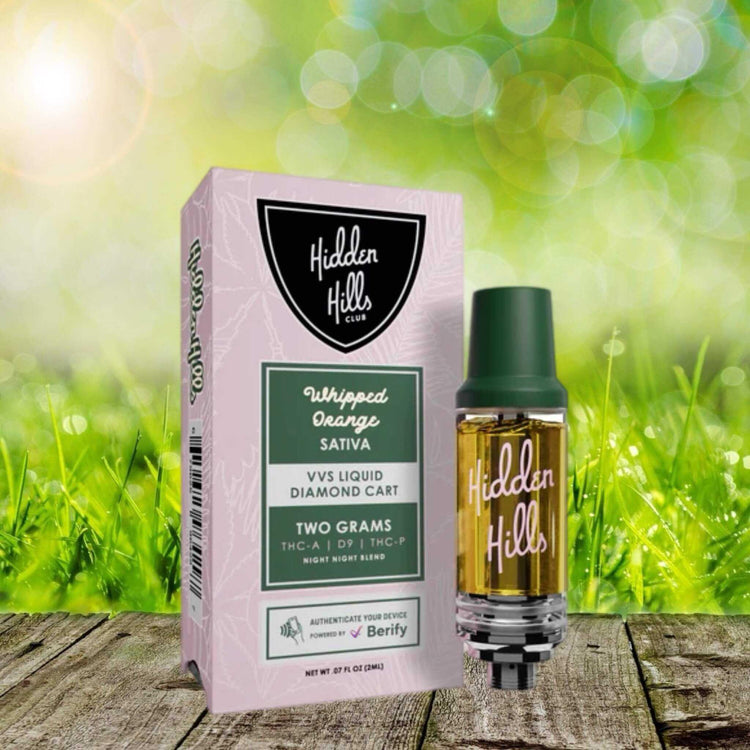 Hidden Hills Whipped Orange VVS Vape Cart Collection 2g/2ml | Hidden Hills Club THCA+D9+THCP Sativa Liquid Diamond Carts | CBD Direct Solutions