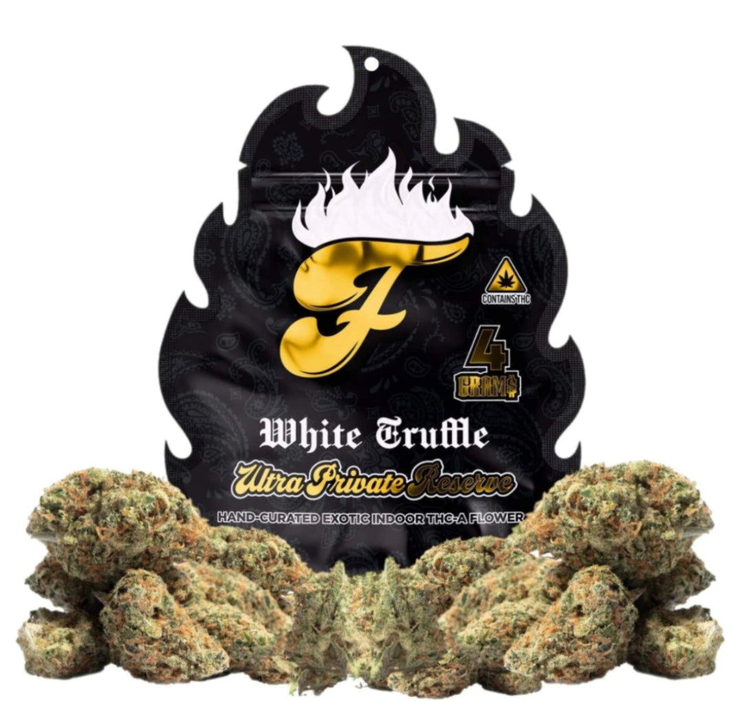 Fuego Ultra Private Reserve White Truffle THCA Flower – 4 grams, exotic indoor hemp package with buds and nugs | CBD DIrect Solutions
