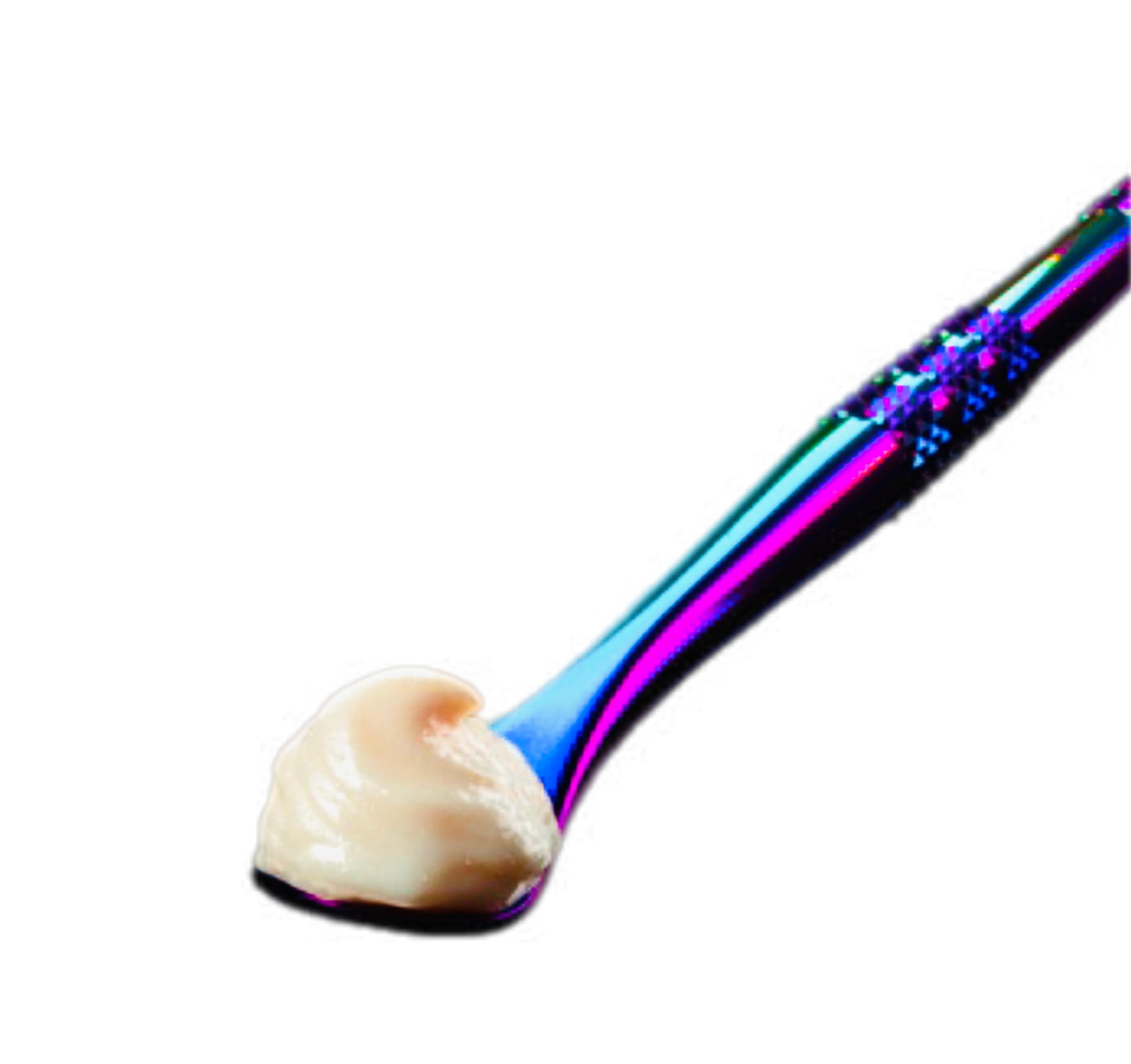 Looper White Runtz Hybrid THCA Live Badder Dabz 1g on spoon, whipped creamy concentrate, hemp-derived extract, THC-compliant dabs | CBD Direct Solutions