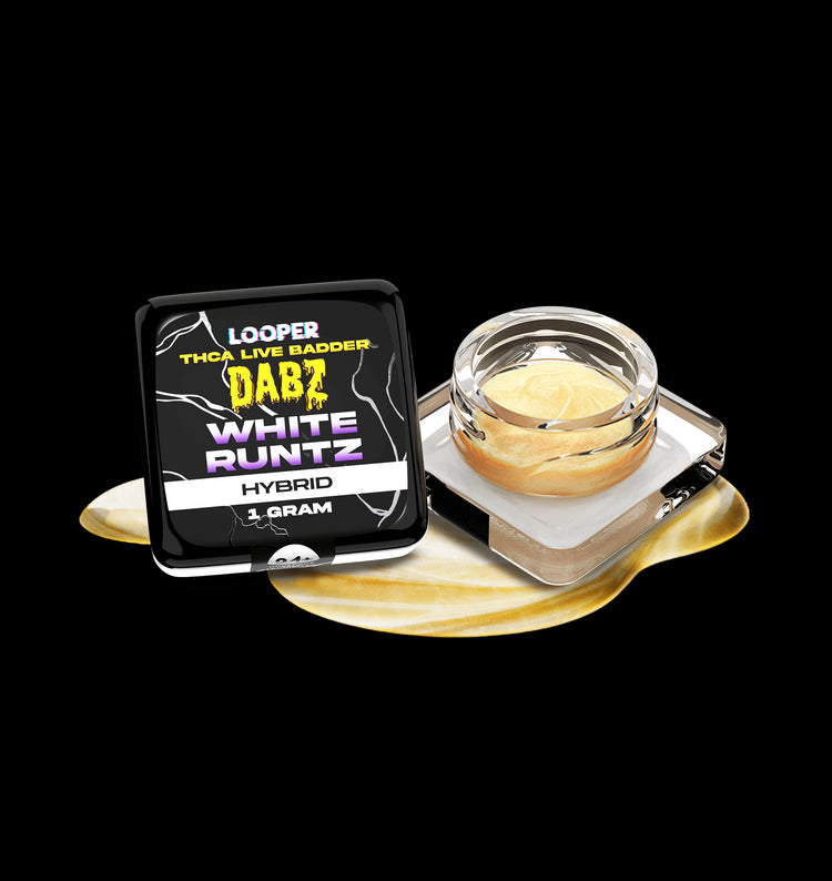 Looper White Runtz Hybrid THCA Live Badder Dabz 1g, hemp-derived extract, THC-compliant concentrate, premium dabs | CBD Direct Solutions