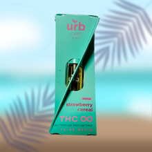 Load image into Gallery viewer, urb THC Infinity &quot;Highest Collection&quot; Vape Carts 2.2-grams | URB THC Infinity Vape Cartridges - Strawberry Cereal (Indica) 2200mL | Strawberry Cereal 2.2g Vape Carts | Urb oleoresin+D8+THC-H+D9-THCP+D8-THCP+Live Resins | URB THC Blended Carts 2200mg | urb THCP Blended 2.2-gram Vape Carts | THCH Vape Carts | URB Delta-9 THC Vape Carts | urb THC carts 2200 mL/2.2g | CBD Direct Solutions
