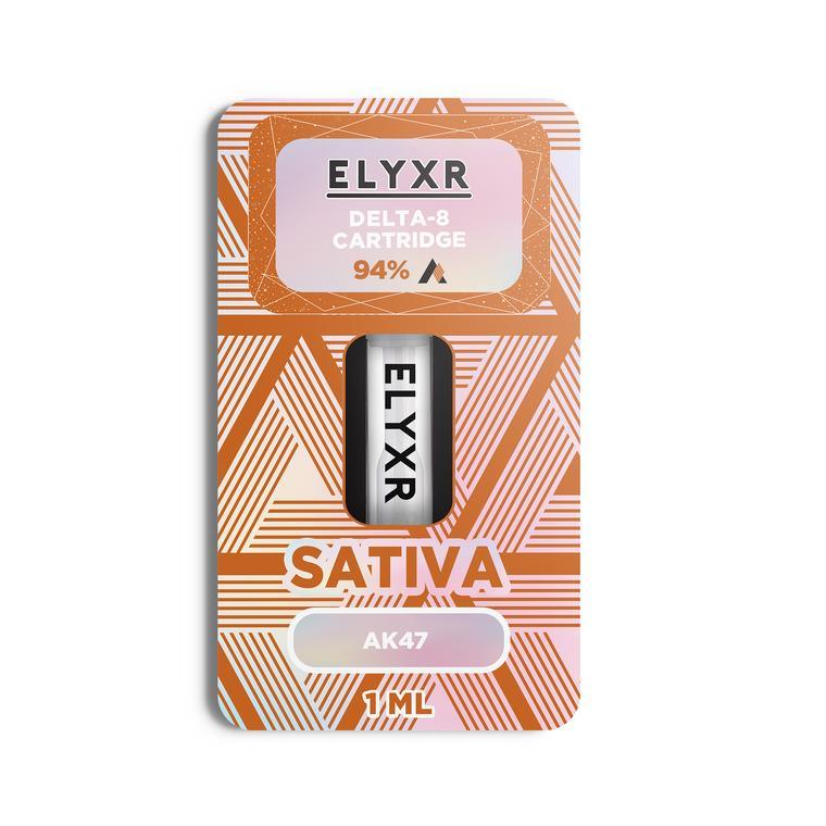 Elyxr Delta-8 THC AK47 Vape Carts 1000mg/1ml | Elyxr Delta-8 Sativa Vape Carts 94%/1g | CBD Direct Solutions