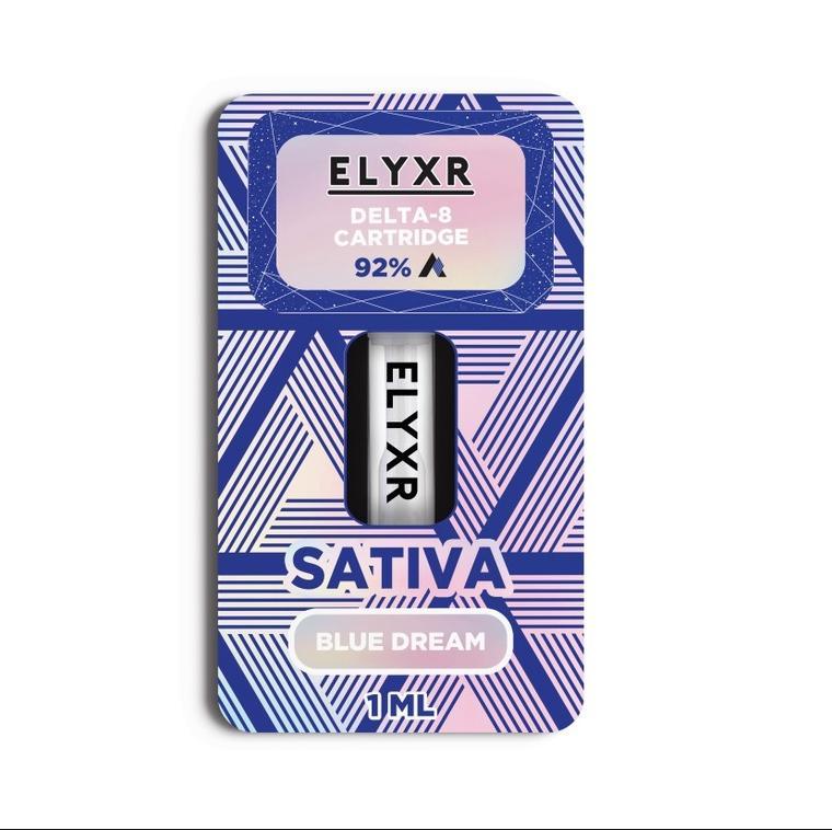 Elyxr Delta-8 THC Blue Dream Vape Carts 1000mg/1ml | Elyxr Delta-8 Sativa Vape Carts 92%/1g | CBD Direct Solutions