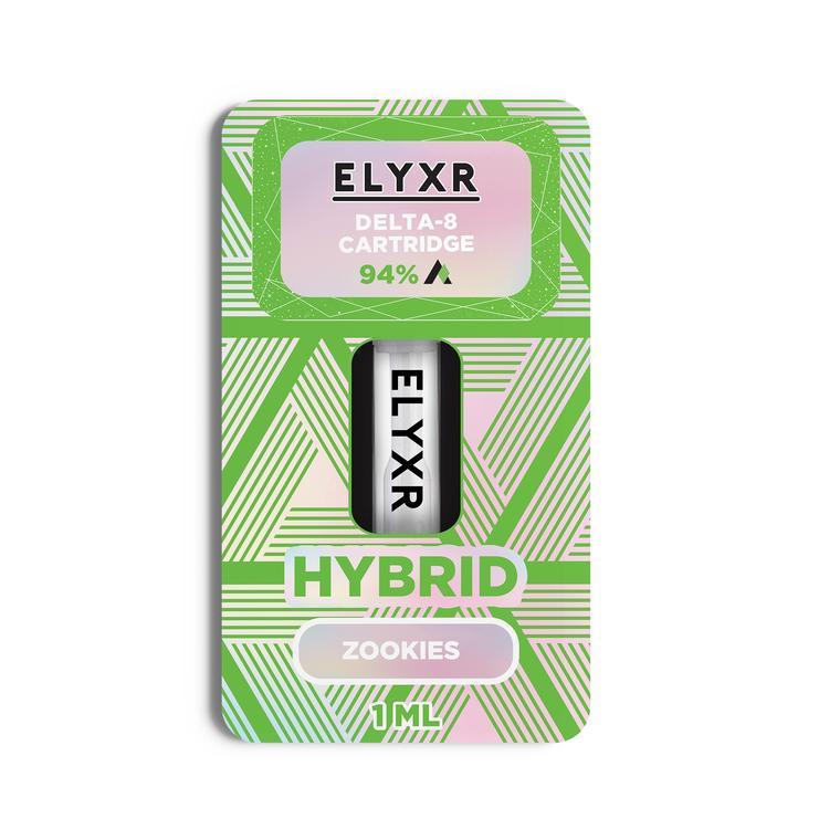 Elyxr Delta-8 THC Zookies Vape Carts 1000mg/1ml | Elyxr Delta-8 Hybrid Vape Carts 94%/1g | CBD Direct Solutions