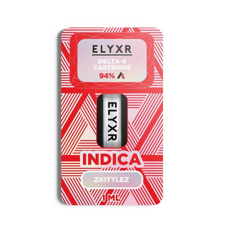 Elyxr Delta-8 THC Zkittlez Vape Carts 1000mg/1ml | Elyxr Delta-8 Indica Vape Carts 94%/1g | CBD Direct Solutions