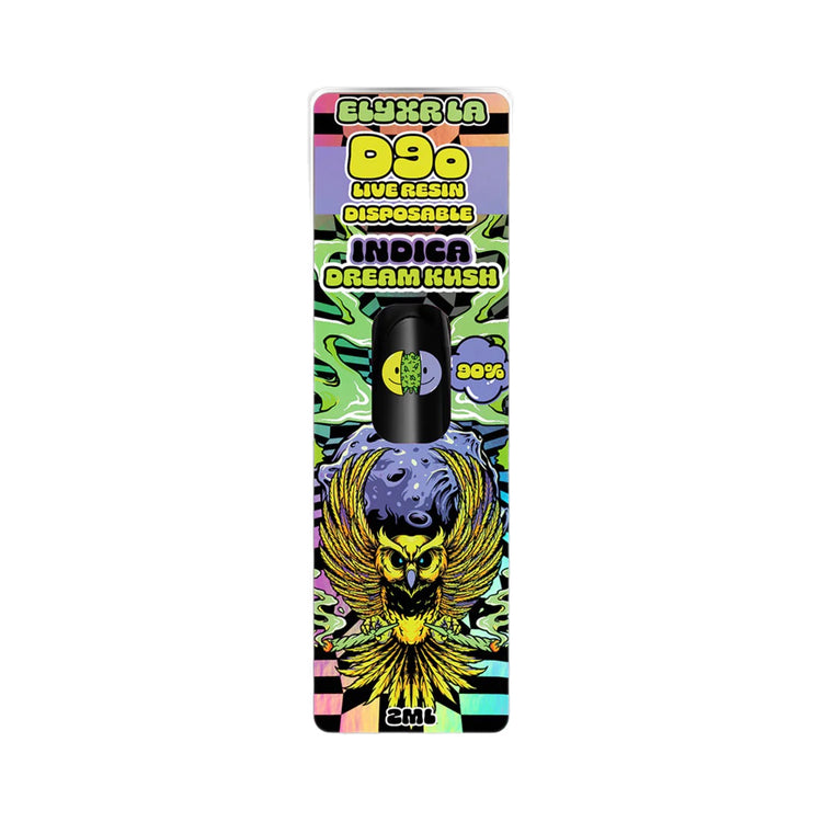 ELYXR D9o Dream Kush Live Resin Disposable Vape Device 2000mg | Elyxr Delta-9o Live Resin Disposable Vape 2mg - Dream Kush (Indica) | Elyxr D90 THC Disposable - Dream Kush | Elyxr Dream Kush D9o | CBD Direct Solutions