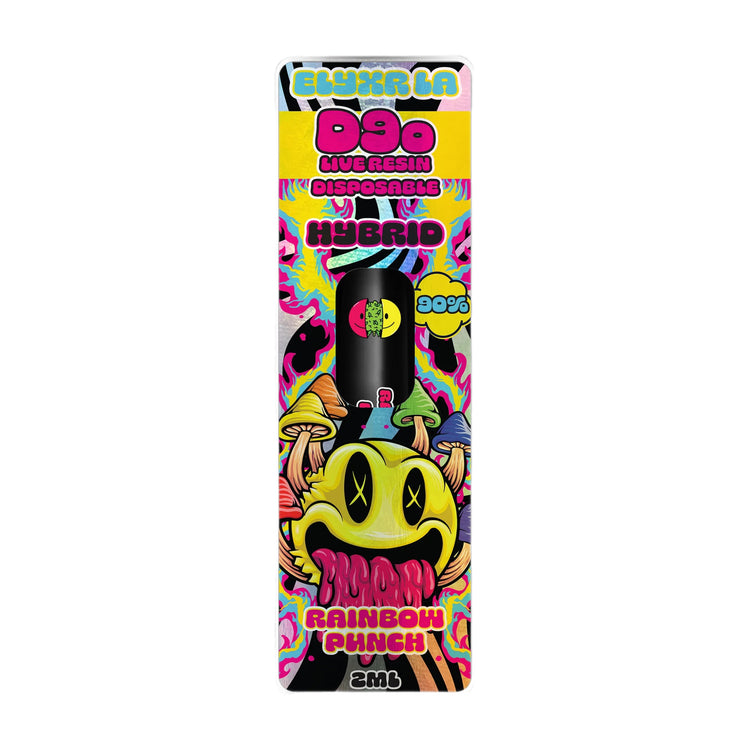 ELYXR D9o Rainbow Punch Live Resin Disposable Vape Device 2000mg | Elyxr Delta-9o Live Resin Disposable Vape 2mg - Rainbow Punch (Hybrid) | Elyxr D90 Disposable - Rainbow Punch | Elyxr Rainbow Punch D9o THC | CBD Direct Solutions