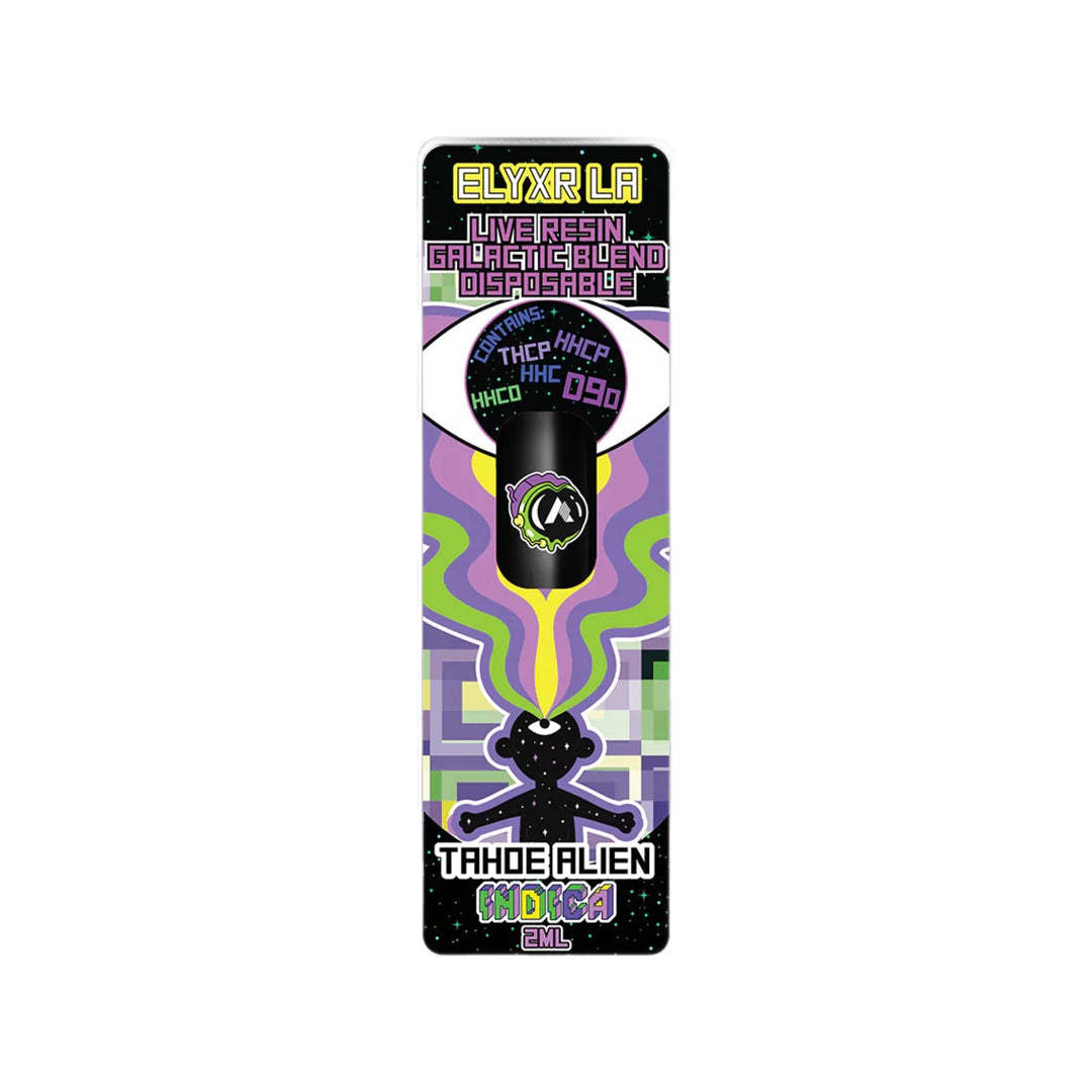 Elyxr Galactic Live Resin Blended Disposable Vape 2g - Tahoe Alien (Indica) | Elyxr D90+HHC+THCP+HHCP+HHCO Live Resin Blended Disposable Vapes 2000mg | Galactic Tahoe Alien Live Resin Disposable 2ml | ELYXR LA Galactic Live Resin Rechargeable Disposables - Tahoe Alien | Elyxr Live Resin Blends | CBD Direct Solutions