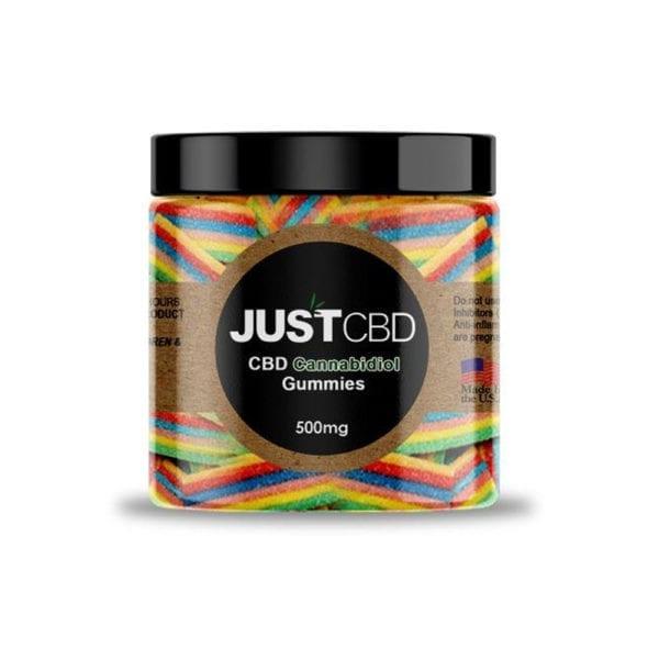 JUST CBD Rainbow Ribbon Edible Gummies 500mg | CBD Direct Solutions
