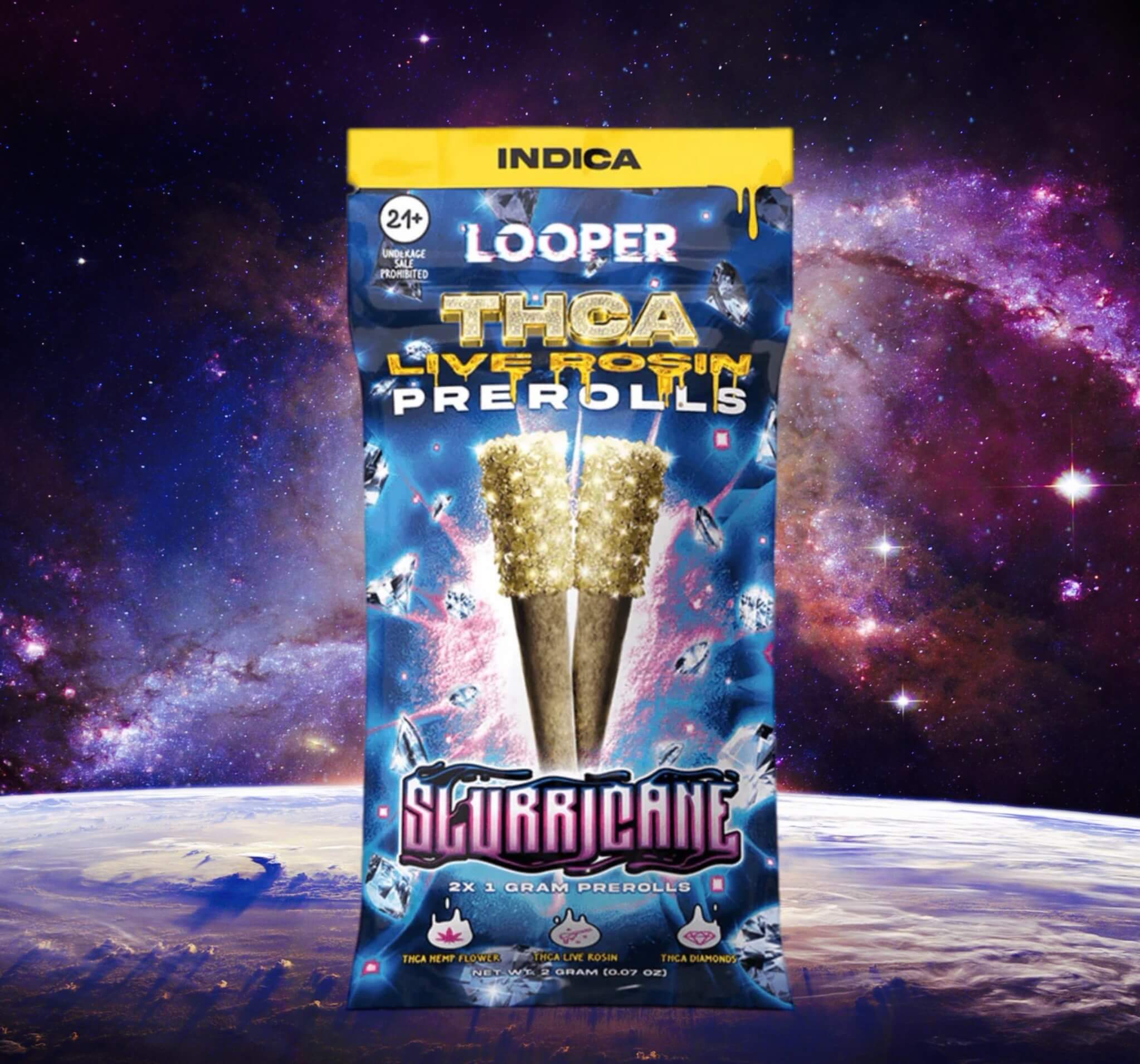 Looper THCA Live Rosin Diamond Diamond Prerolls 2 pack