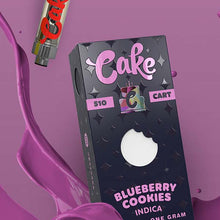 Load image into Gallery viewer, Authentic Cake Delta-8 THC Carts - Blueberry Cookies (Indica) | Delta-8 THC - Cake Authentic Vape Cartridges - Blueberry Cookies (Indica) | Delta 8 Cake Indica Carts 1ml | Blueberry Cookies - Delta 8 THC Cake Carts | Cake - D8 THC Vape Carts 1ml | Cake - Delta 8 Blueberry Cookies Vaporizing Cartridges | CBD Direct Solutions
