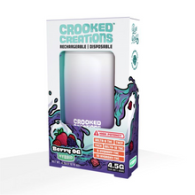 Load image into Gallery viewer, Crooked Creations Live Diamond Bar Disposables 4.5mL | Crooked Creations Berry OG Diamond Bar Disposable Tanks 4.5 Gram | Crooked Creations High Potency 4.5g Disposable Vape | Berry OG by Crooked Creations | Berry OG (Hybrid) 4.5-gram Disposable Vape | Live Resin Liquid Diamond Disposable (Delta-8+Delta-10 THC+THCP+THCH+9-HXY+10-Hydroxy+THCA) | CBD Direct Solutions
