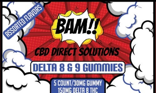 Delta 8 & 9 THC Gummies - 30mg per gummy | CBD Delta 8 and 9 Vegan Gummies 300mg-600mg - Newly Formulated | CBD Direct Solution