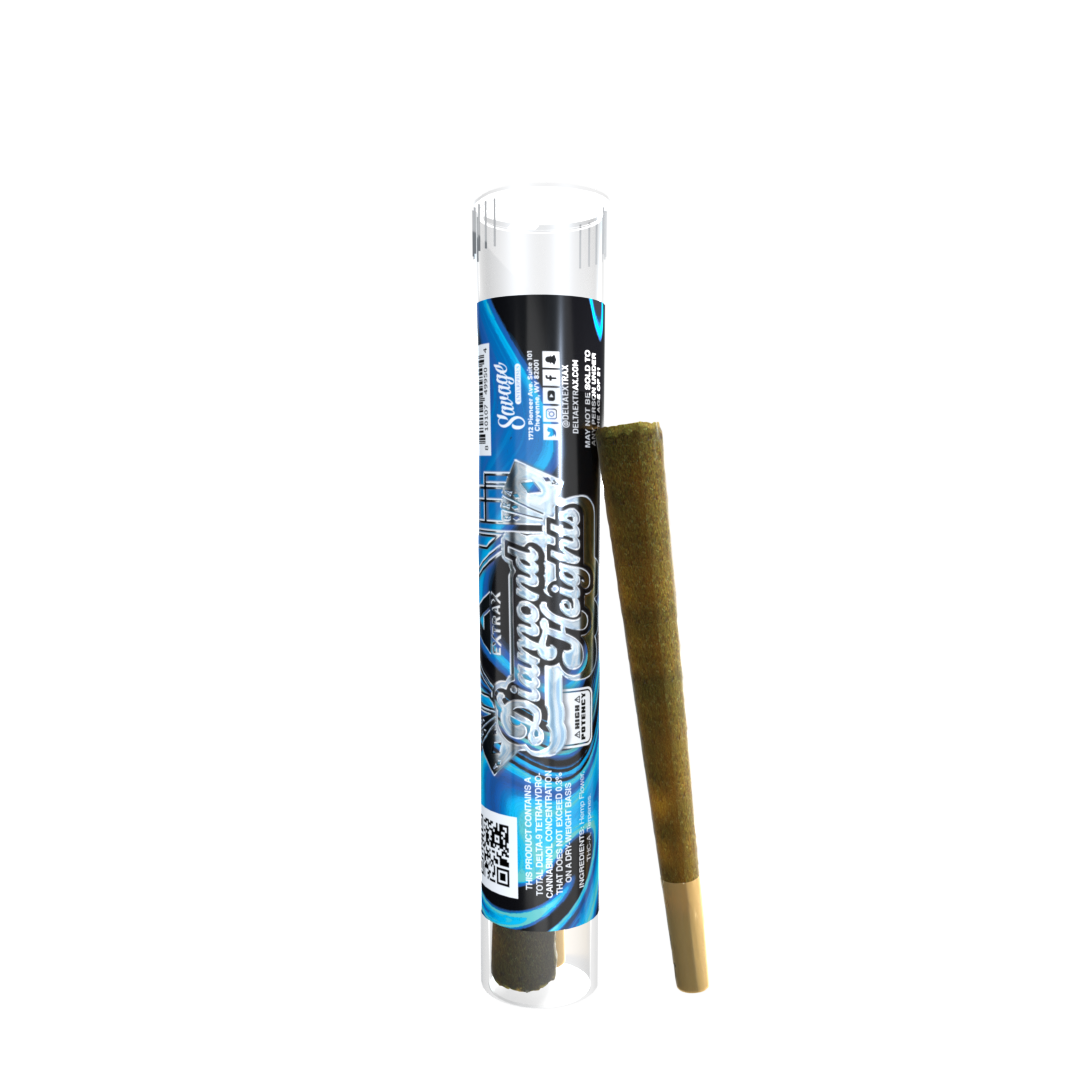 Delta Extrax Diamond Heights THCA Exotic Blue Dream Prerolls 1.3 grams (2PK) | Extrax Diamond Heights THCA Exotic Blue Dream Sativa Prerolls 2-pack | Blue Dream THCA Exotic Indoor Flower Pre-rolls 25.07% potency/2ct | CBD Direct Solutions