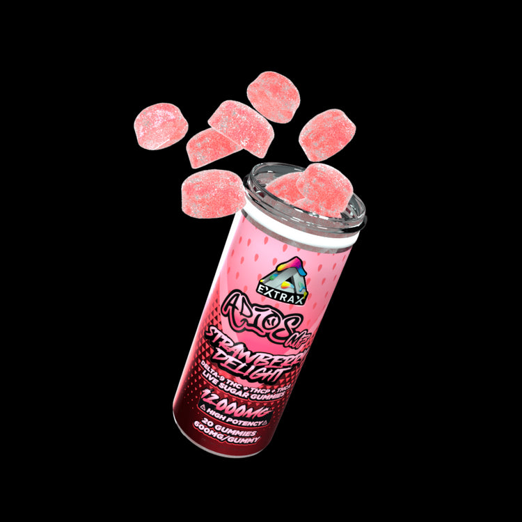 Extrax Adios MF Strawberry Delight Gummies 600 mg apiece/12000 mg per unit | Adios MFer Gummies - Strawberry Delight | Delta Extrax Adios MF Series Strawberry Delight 20 piece/600mg Gummies | Adios MF Live Sugar Collection Gummies | High Potency Live Sugar THCA+Delta-9 THC+Delta-8+THCP Gummies | CBD Direct Solutions
