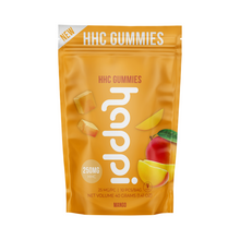 Load image into Gallery viewer, Happi HHC Gummies - Mango | Mango HHC Gummies by Happi | HHC Mango Gummies 250mg | Happi HHC Gummies 25mg per gummy | Happy HHC Mango Gummies 10-count | Best HHC Gummies | HHC Mango Gummies 25mL | CBD Direct Solutions
