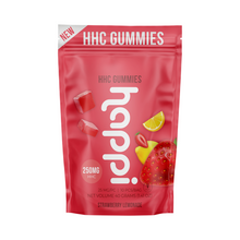 Load image into Gallery viewer, Happi HHC Edibles - Strawberry Lemonade | Strawberry Lemonade HHC Edibles by Happi | HHC Strawberry Lemonade Gummies 250mg | Happi HHC Gummies 25mg per gummy | Happy HHC Strawberry Lemonade Gummies 10-count | Best HHC Edibles | HHC Strawberry Lemonade Edibles 25mL | CBD Direct Solutions
