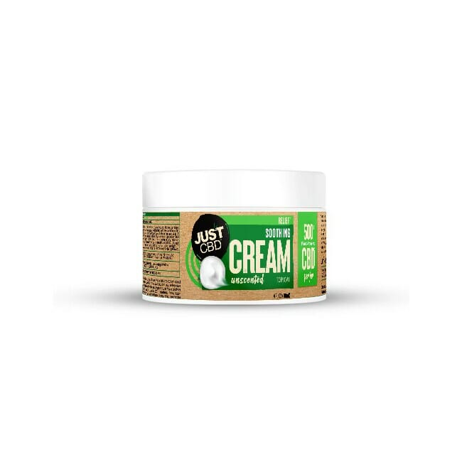 JUST CBD Unscented Soothing Cream 500mg | JUST CBD Topical Relief Soothing Cream 500mg | CBD Direct Solutions