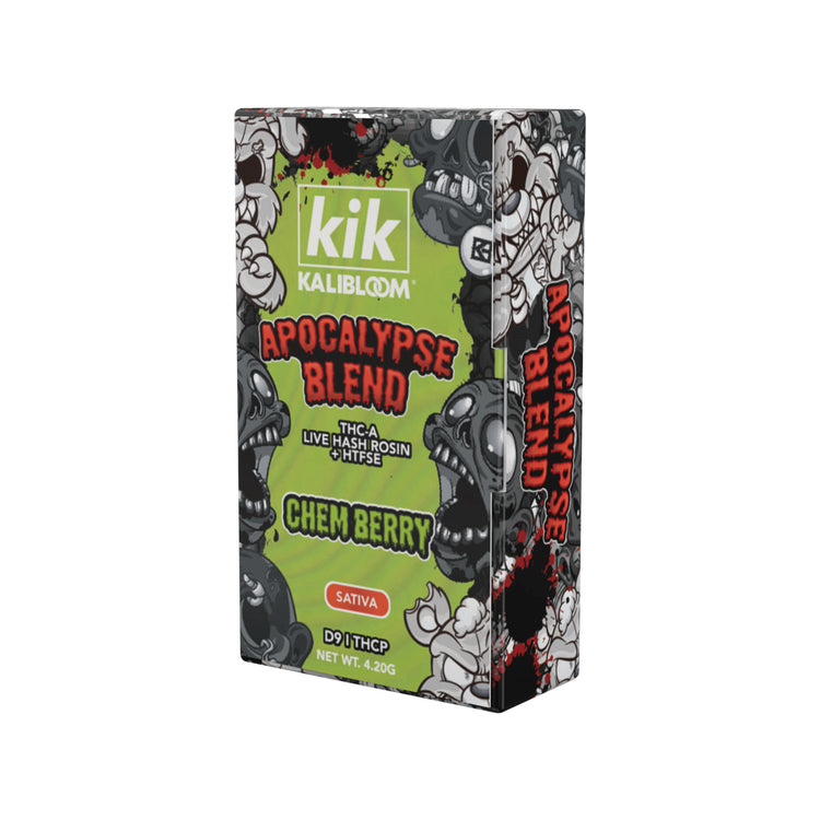 Kik Apocalypse THCA Live Hash Rosin Disposables 4.2g/4200ml | Kik Apocalypse Blend Live Hash Resin Blend Disposables 4.2 grams - Chem Berry | KIK Apocalypse Chem Berry Disposables | Chem Berry THCA+D9+THCP Live Hash Rosin Disposables by Kik Kalibloom | Full Spectrum Kik Apocalypse Blend Disposables 4200ml - Chem Berry (Sativa) | Sativa  Live Hash Rosin Disposables 4.2g | Kik Chem Berry Apocalypse THCA Hash Disposables | High Terpene Full Spectrum Extrax Apocalypse Disposables | CBD Direct Solutions