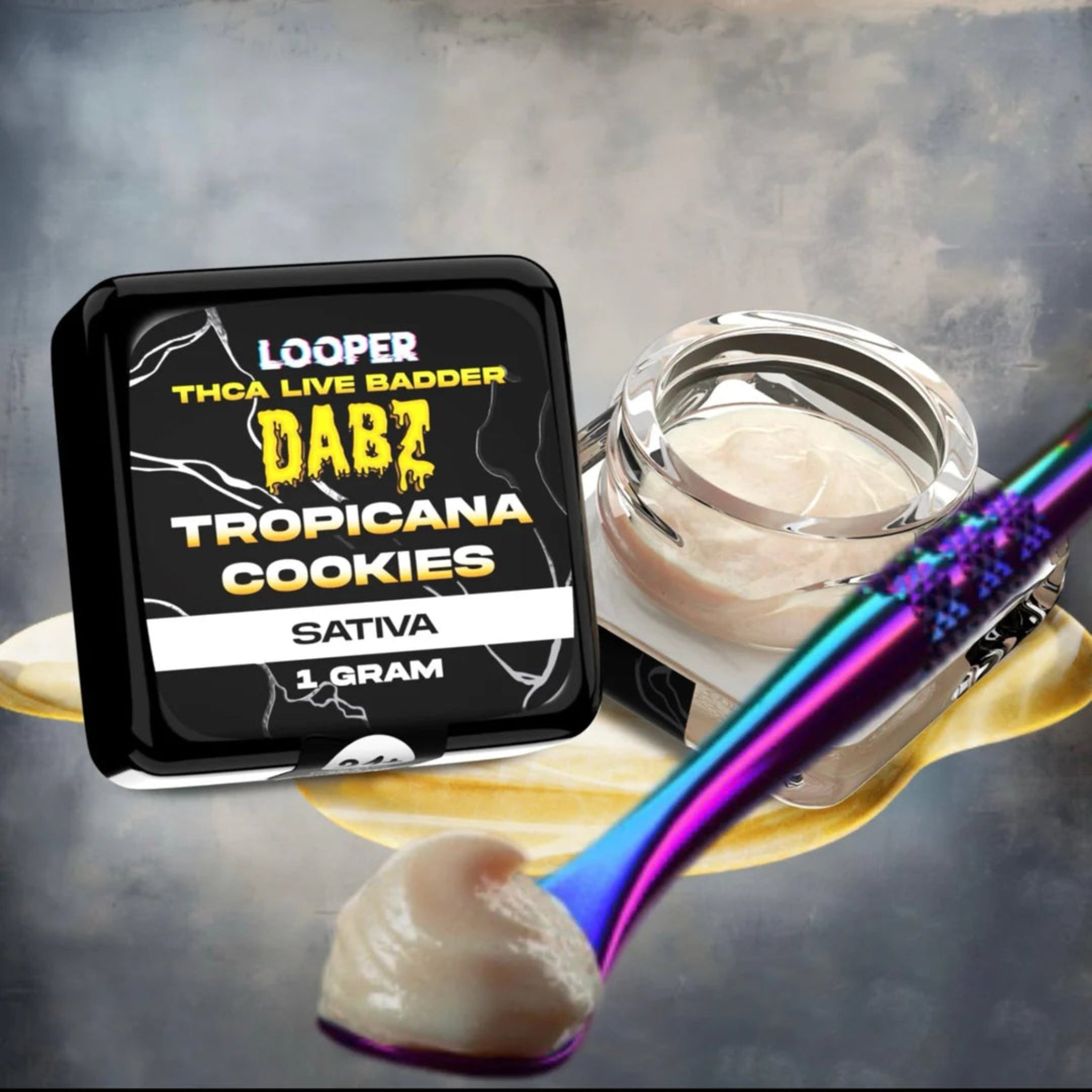 Looper THCA Dabs Tropicana Cookies 1g – Live Badder Concentrate | Looper THCA Dabz Tropicana Cookies 1g – Smooth Whipped Texture Extract | CBD Direct Solutions