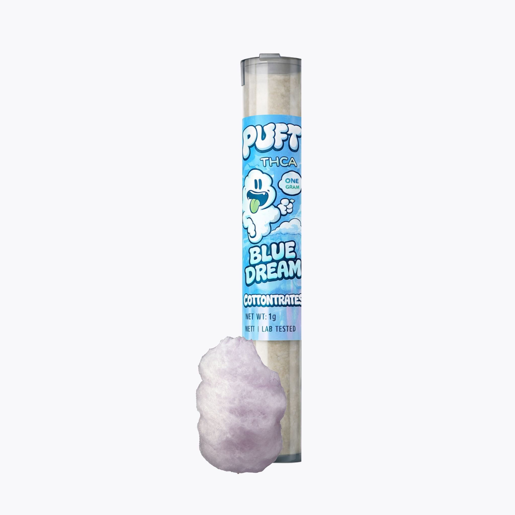 Puft Cottontrates Blue Dream THCA concentrate dabs with soft cotton-like texture, 1 gram cannabis extract | CBD Direct Solutions