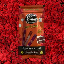 Load image into Gallery viewer, Rose Palms Red Velvet Cake Slim Rolls + Packing Tool | Real Rose Pedal Red Velvet Slim Wraps 1-gram | 3 Rose Pedal Slim Blunt Wraps per pack | Leaf Palms Rose Slim Wrap-Rolls and Minis .5g-2g | Rose Pedal .8g Blunt Wraps | Red Velvet Rose Pedal .8-gram Blunt Rolls | CBD Direct Solutions
