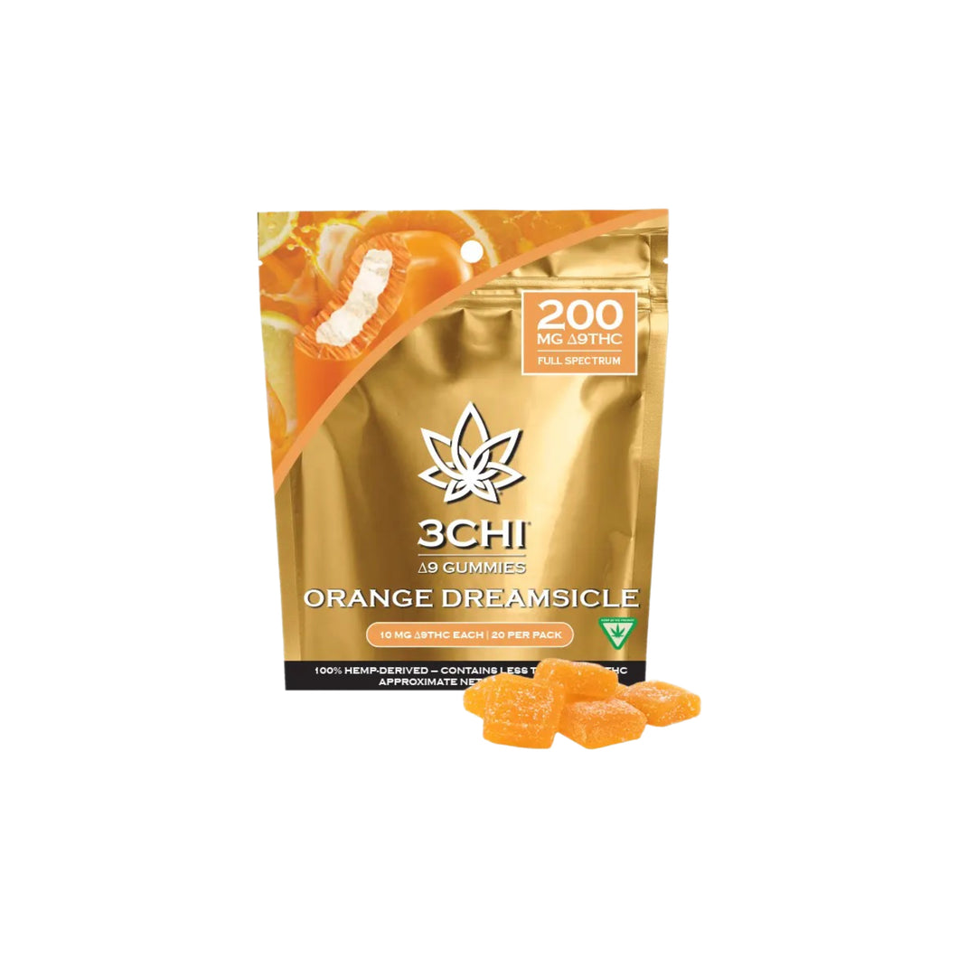 3CHI Delta-9 THC - Orange Dreamsicle Gummies 200mg | 3Chi D9o THC Gummies - Orange Dreamsicle | 3CHI D9 THC - Orange Creamsicle Gummies | 3Chi D90 Gummies | CBD Direct Solutions
