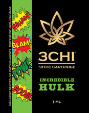 Load image into Gallery viewer, Delta 8 THC 3CHI Incredible Hulk Vape Cartridges 1 ml | 3CHI Delta 8 Carts 1000mg 1ml Online | CBD Direct Solution

