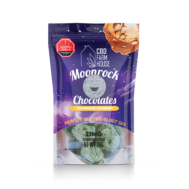 Delta 8 Moonrock Chocolates - Peanut Butter Blast Off, Cookies & Dreams | CBD Direct Solution