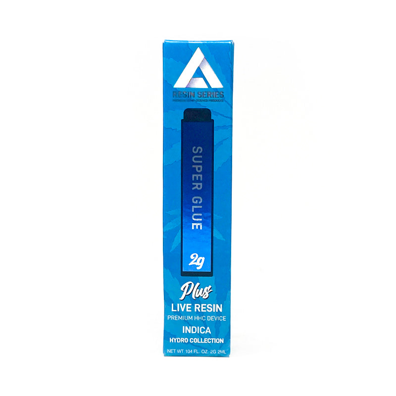 Delta Extrax HHC Live Resin Super Glue Disposable Vapes 2 Grams | HHC Live Resin Super Glue Hydro Collection Disposable Vape 2g | HHC Live Resin XL Super Glue - Indica Disposable Vapes | Indica HHC Live Resin | CBD Direct Solution