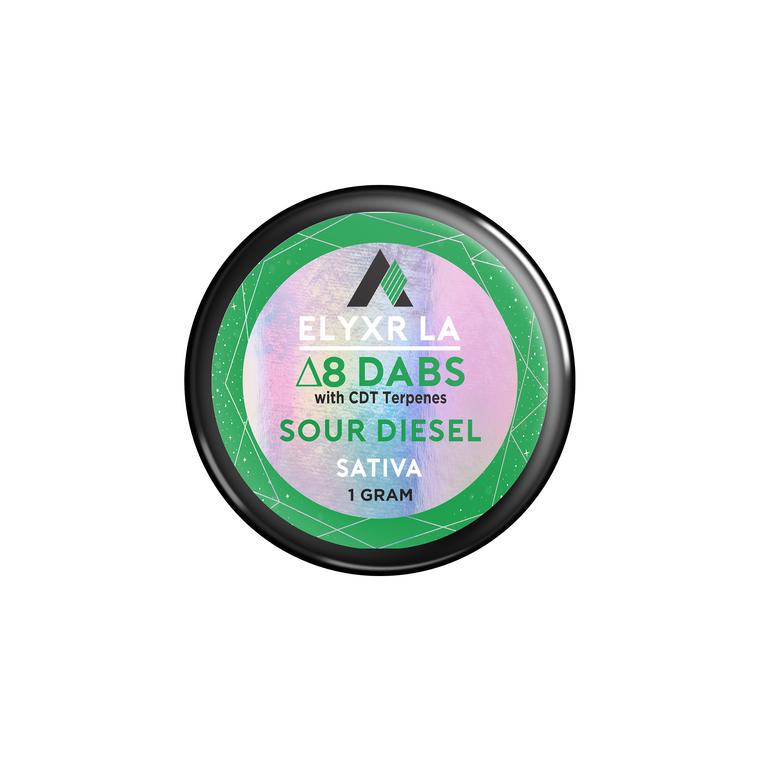Elyxr Delta 8 THC Sour Diesel Dabs - Sativa 1g | Elyxr Delta-8 Dabs - One Gram Jar | CBD Direct Solution