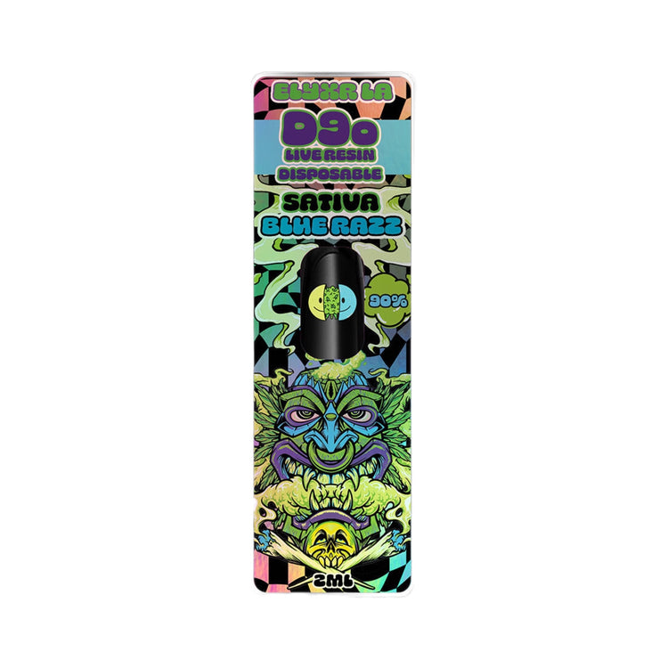ELYXR D9o THC Blue Razz Live Resin Disposable Vape Device 2000mg | Elyxr Delta-9o Live Resin Disposable Vape 2mg - Blue Razz (Sativa) | Elyxr D90 THC Disposable - Blue Razz | Elyxr Blue Razz D9o THC | CBD Direct Solutions 